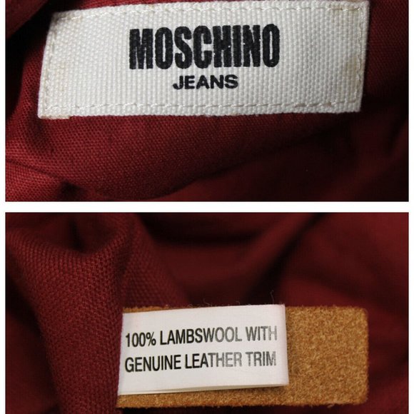 Vintage Moschino Womens Handbag Shoulder Bag Floral Wool Cable Knit Leather Trim - Picture 9 of 12